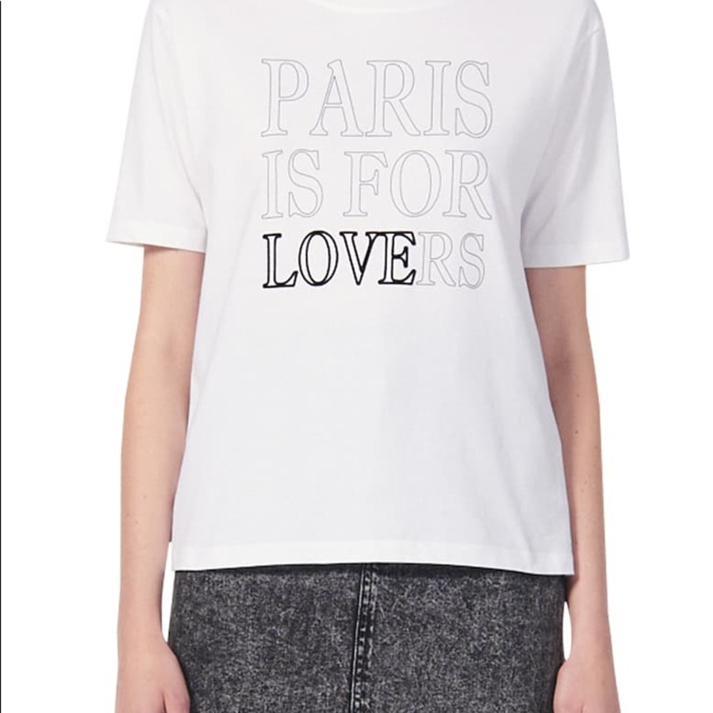 SANDRO: Cotton T-shirt with lettering